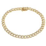 14KT Gold Diamond Arielle Link Bracelet