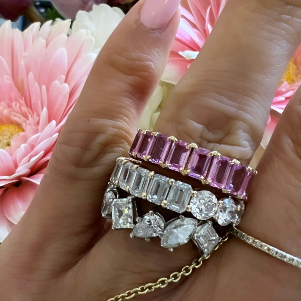 14KT Gold Pink Sapphire Rosa Ring