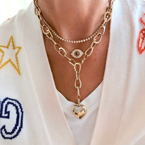 14KT Gold Beloved Oval Link Necklace
