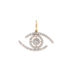 14KT Gold Diamond Sybil Evil Eye Pendant Charm