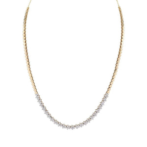 
                
                    Load image into Gallery viewer, 14KT Gold Diamond Dilruba Illusion Marquise Necklace
                
            