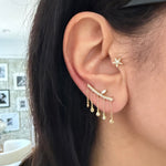 14KT Gold Diamond Ear Crawler Earrings
