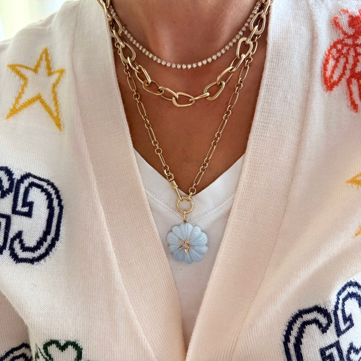 14KT Gold Vintage Link Charm Chain