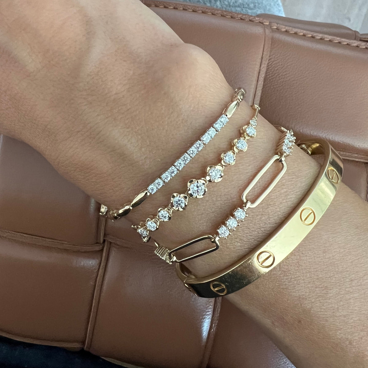 14KT Gold Diamond Alanna Chain Bracelet
