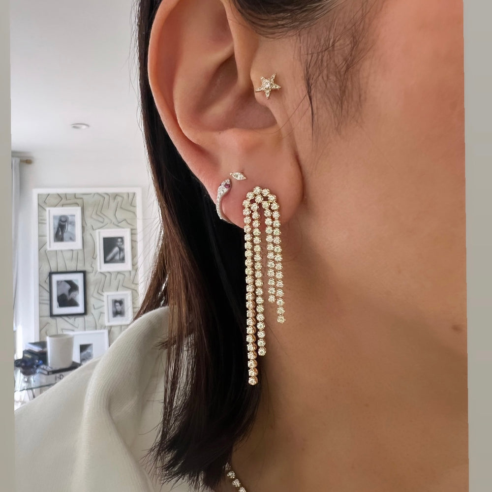 14KT Gold Diamond Divine Waterfall Earrings
