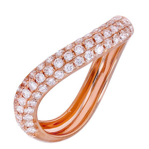 
                
                    Load image into Gallery viewer, 14KT Gold Diamond Wave Ring
                
            