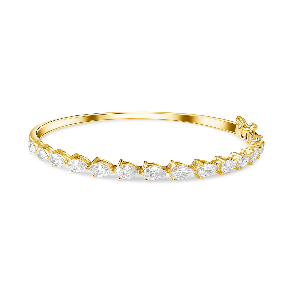 14KT Gold Oval Cut Diamond Luxe Mya Bangle Bracelet