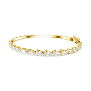 14KT Gold Pear Cut Diamond Luxe Mya Bangle Bracelet