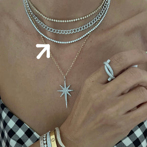 14KT Gold Diamond Stellar Tennis Necklace