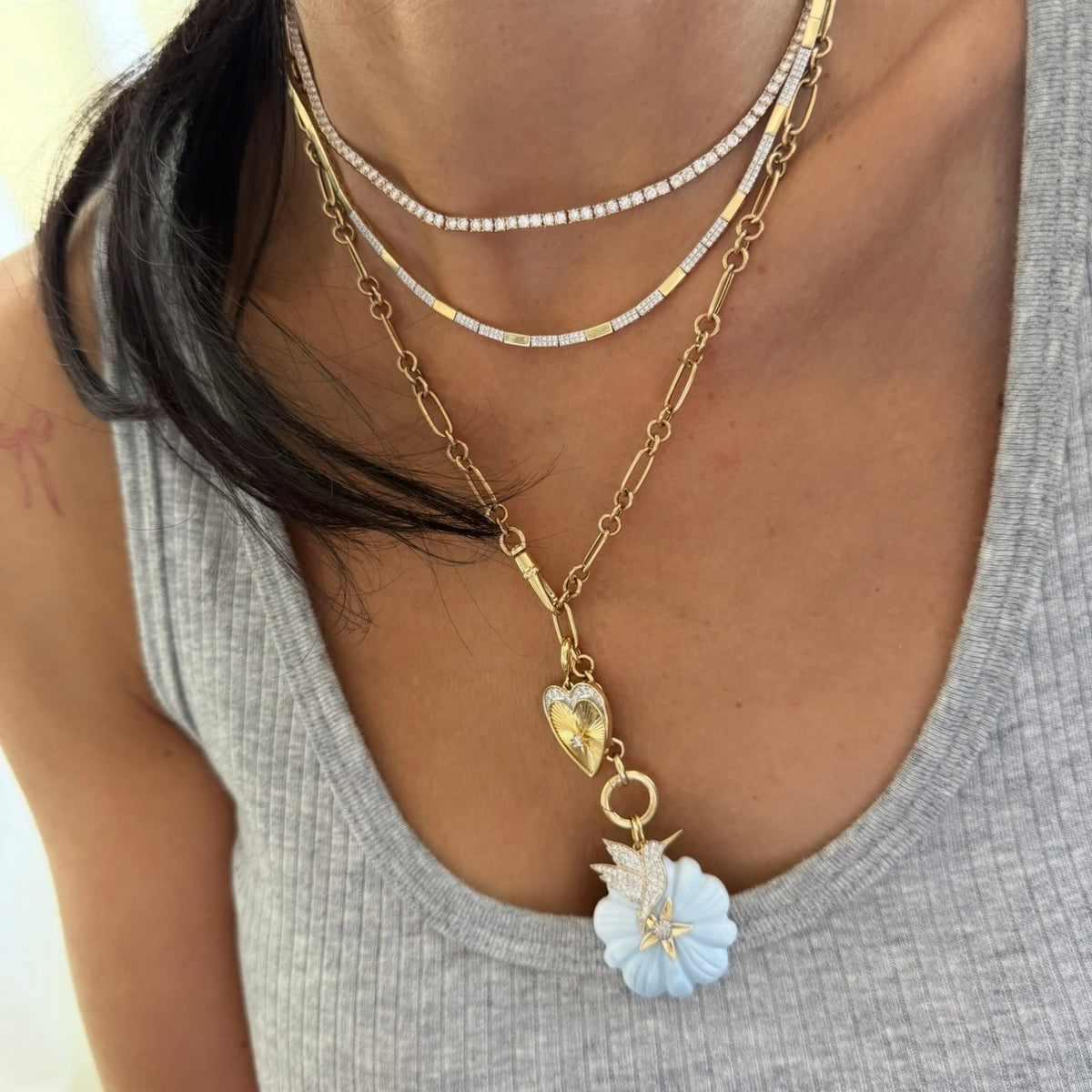 14KT Gold Vintage Link Charm Chain