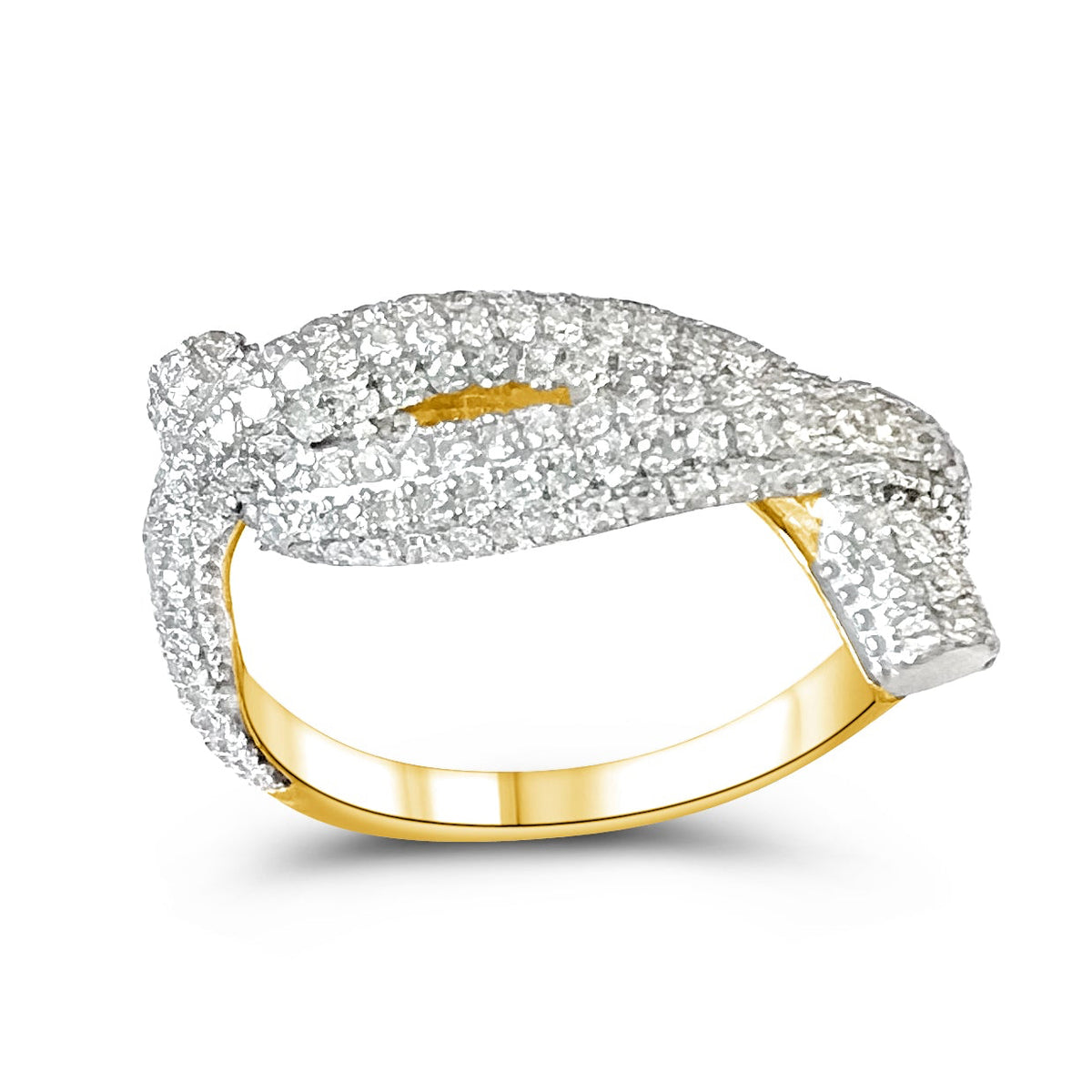 14KT Gold Diamond Luxe Knot Ring