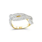 14KT Gold Diamond Knot Ring