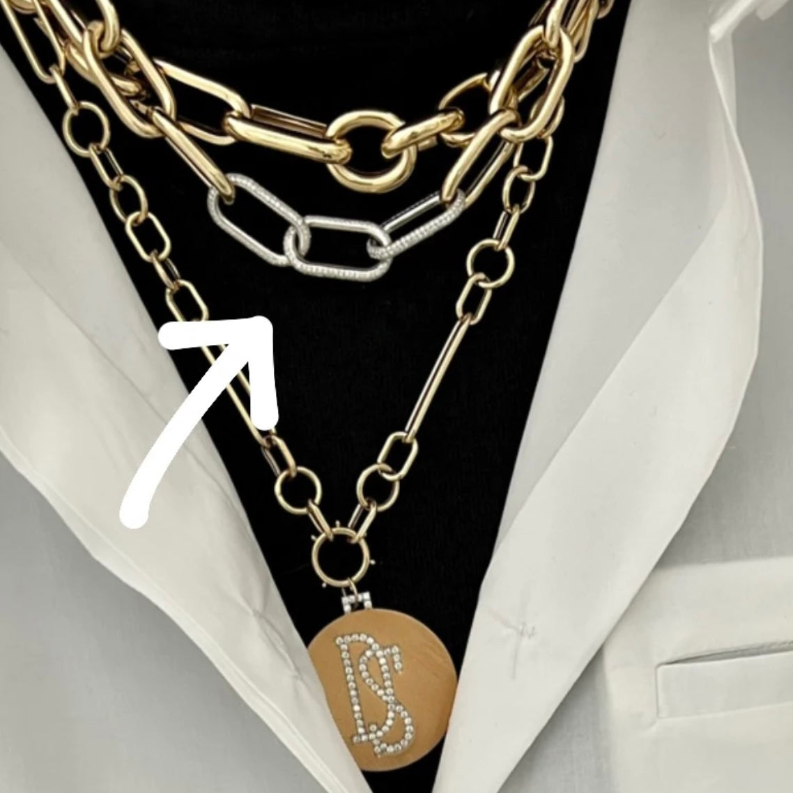 14KT Gold Jumbo Luxe Ruba Diamond Link Chain Necklace
