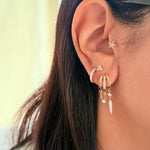 14KT Gold Diamond Avril Cage Huggie Earrings