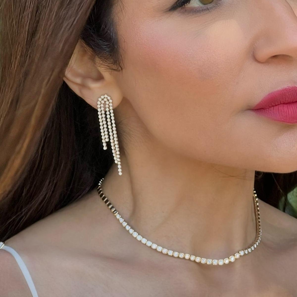 14KT Gold Diamond Divine Waterfall Earrings