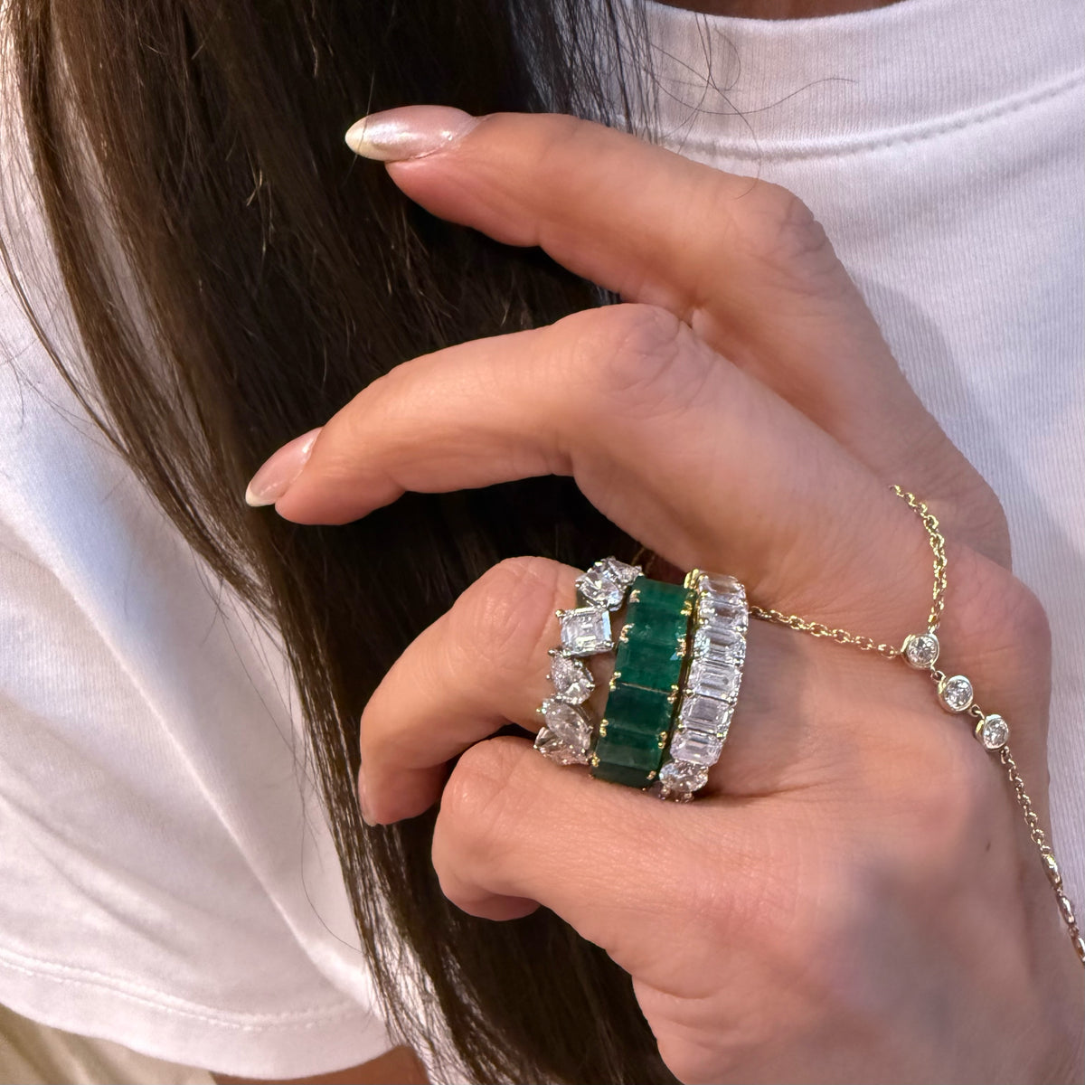 14KT Gold Emerald Romy Ring