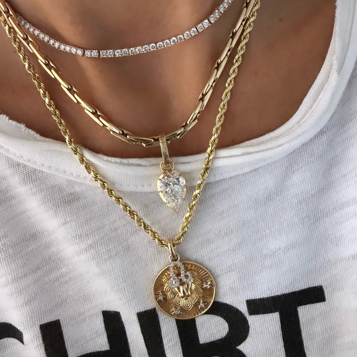 14KT Gold Rope Chain Necklace