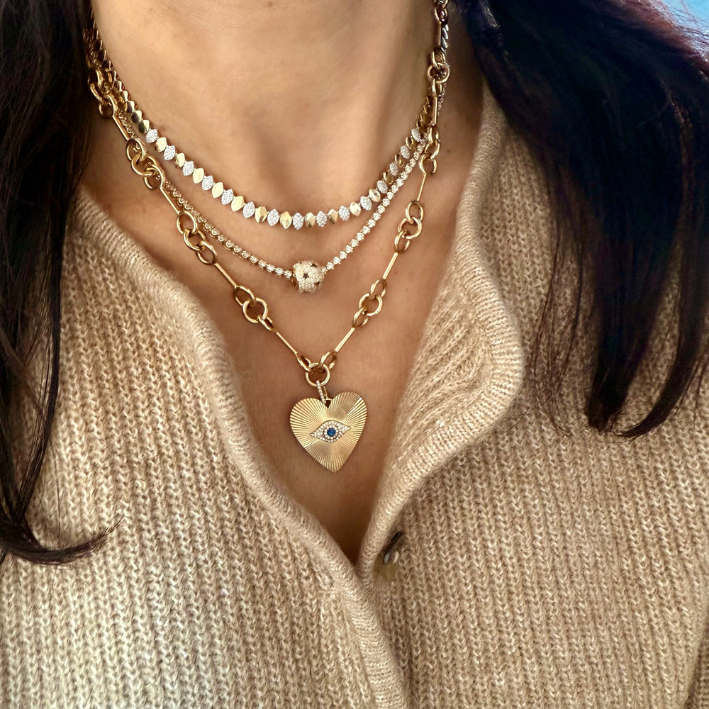 14KT Gold Diamond Large Stars Bead