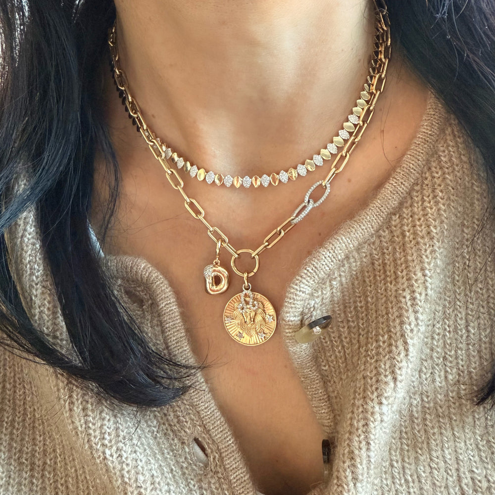 14KT Gold Diamond Marquise Look Dila Necklace