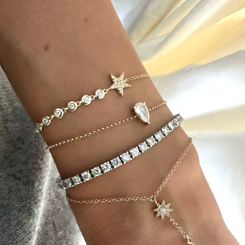 14KT Gold Diamond Shooting Star Bracelet