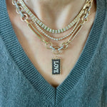 14KT Gold Diamond Fia Necklace