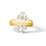 14KT Gold Diamond Fleur Ring