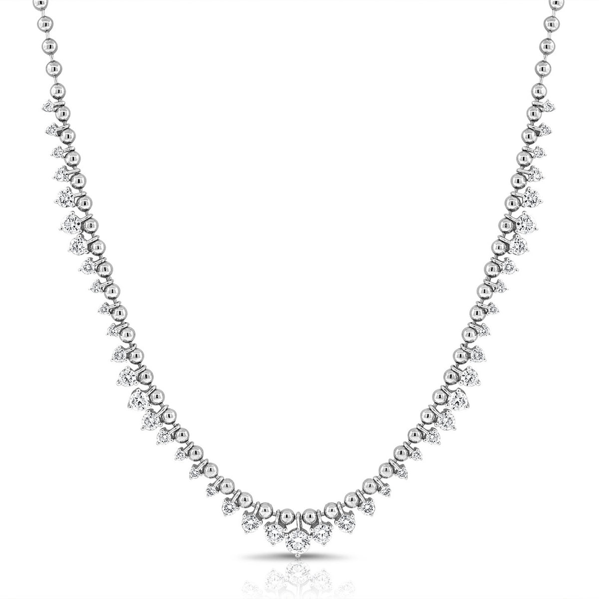 14KT Gold Diamond Jen Luxe Ball Chain Necklace