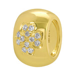 14KT Gold Diamond Clover Bead