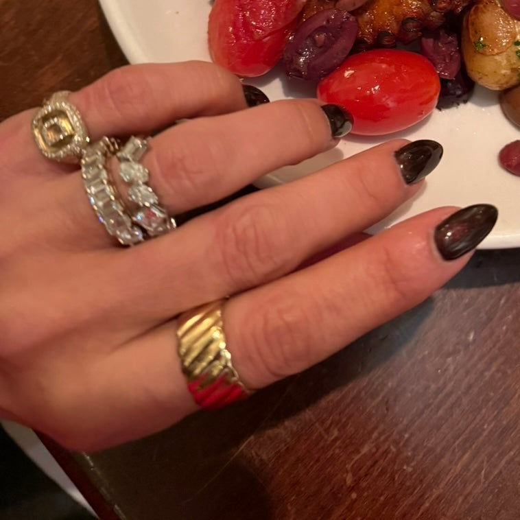 14KT Gold Large Gia Ring
