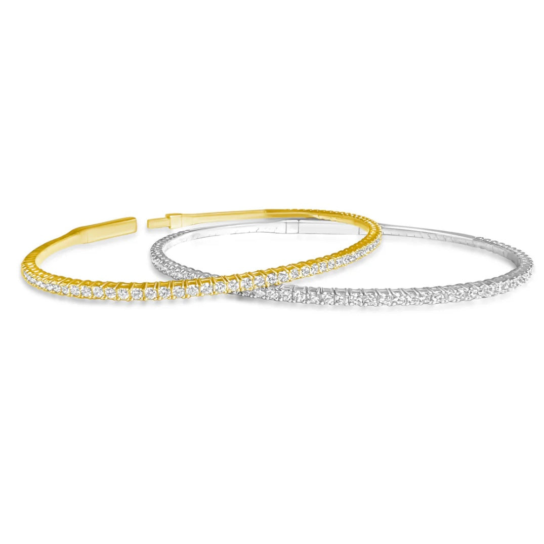 14KT Gold Diamond Giorgia Flex Bangle Bracelet