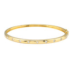 14KT Gold Inlay Diamond Bangle Bracelet