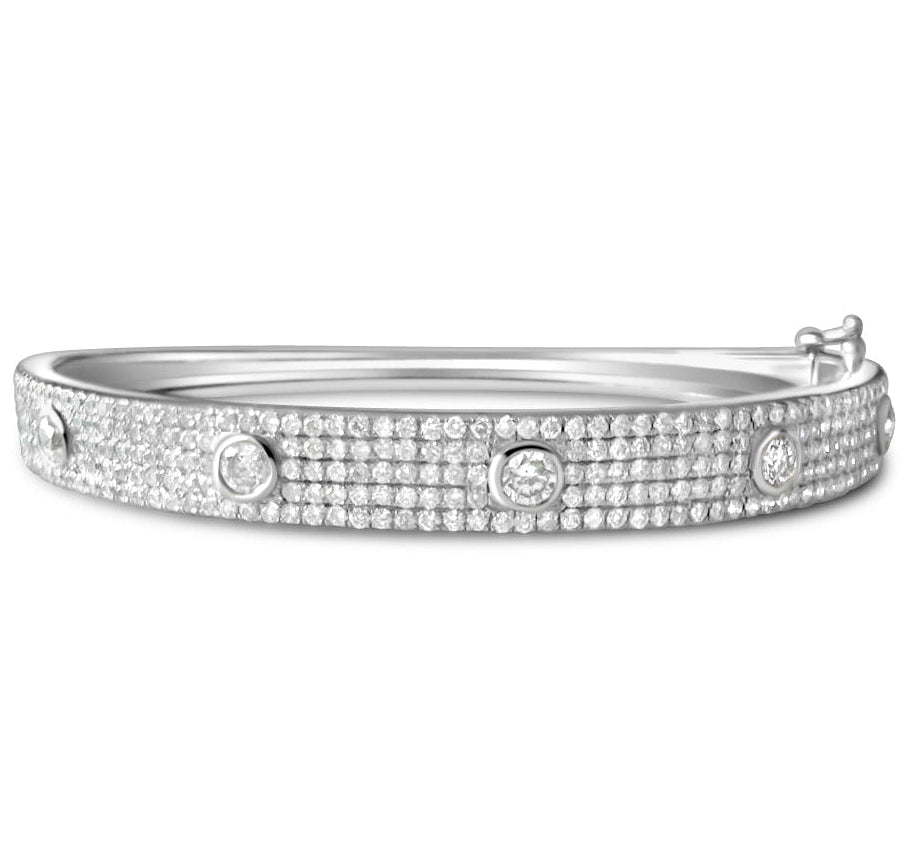 14KT Gold Diamond Luxe Ada Bangle Bracelet