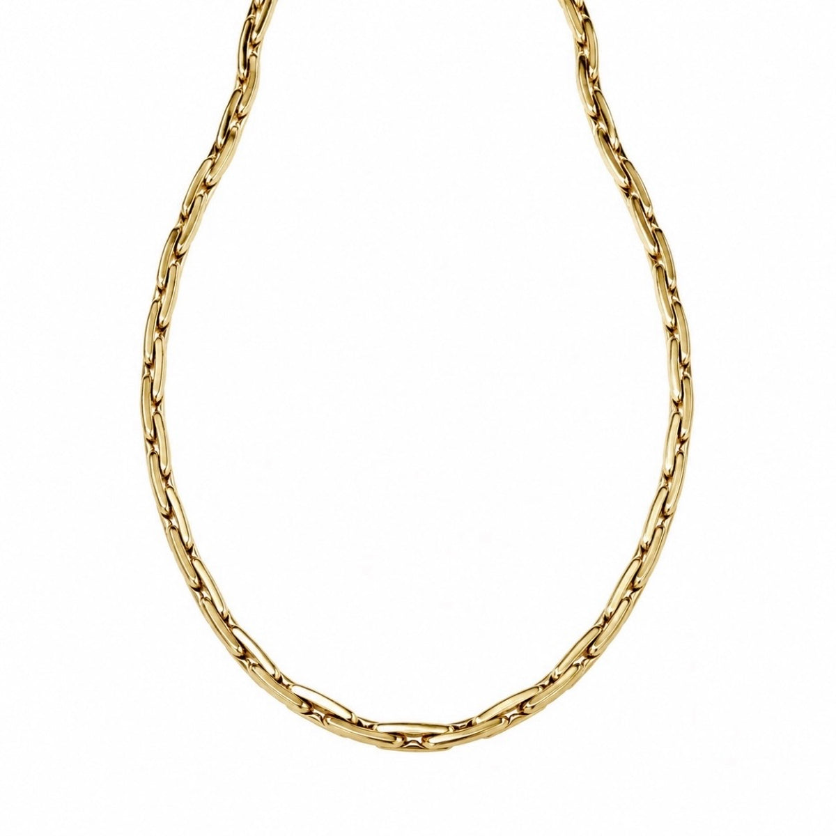 14KT Gold Interlocking Link Alara Chain Necklace