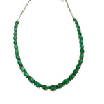 14KT Gold Emerald on Chain Giulietta Tennis Necklace