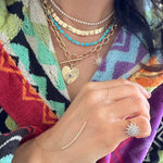 14KT Gold Diamond Line Finger Bracelet Hand Chain