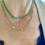 14KT Gold Emerald Giulietta Luxe Tennis Necklace