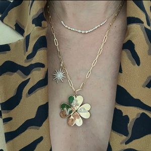 14KT Gold Mixed matched Diamond Zita Necklace