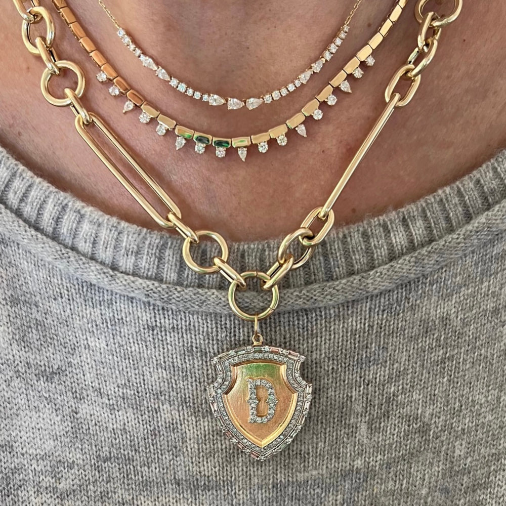 14KT Gold Mixed matched Diamond Zita Necklace