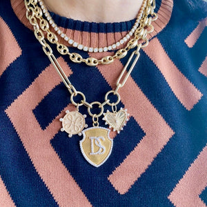 14KT Gold Diamond Square Bezel Set Tennis Necklace