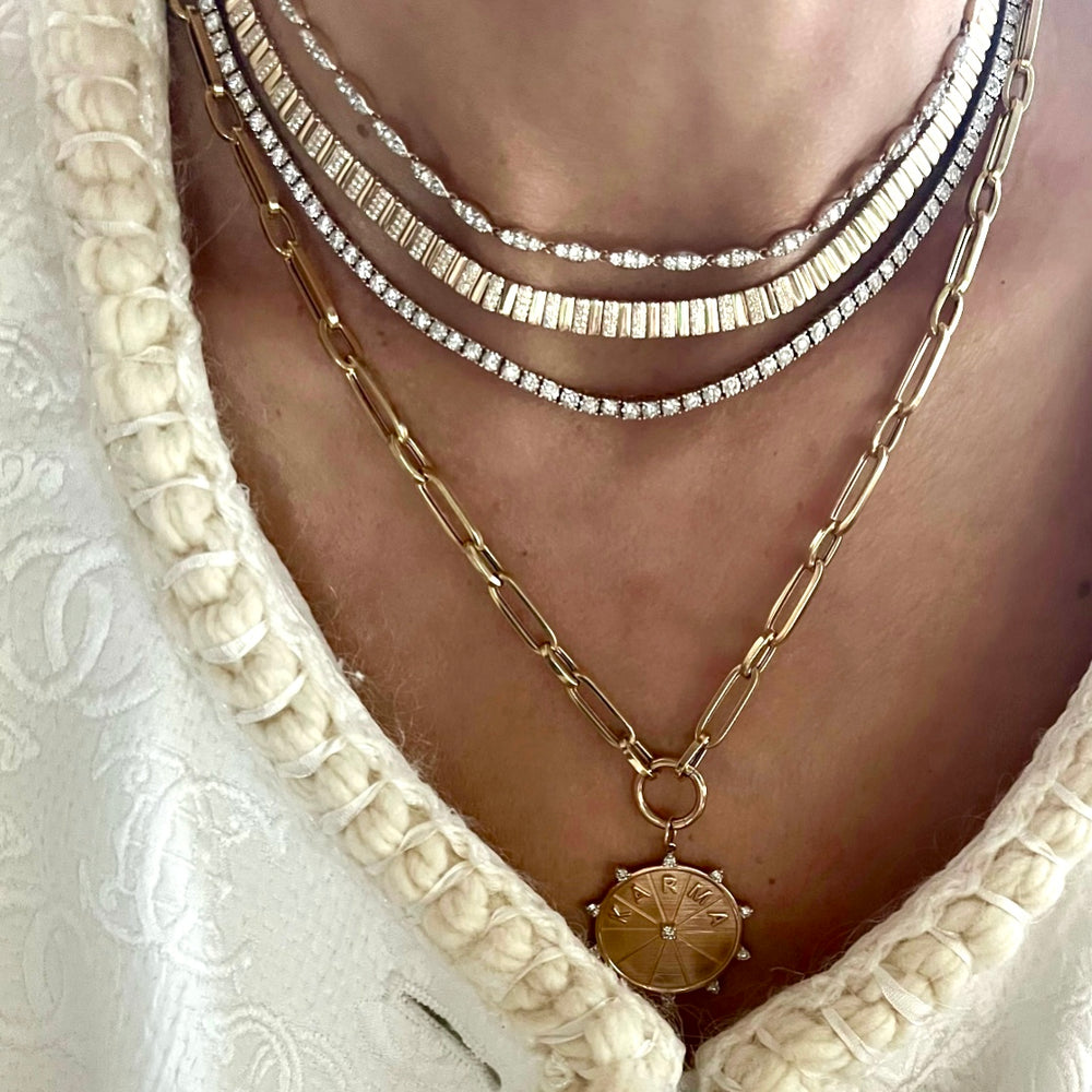 14KT Gold Diamond Liquid Gold Necklace