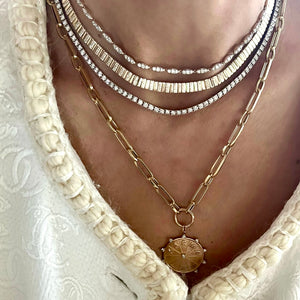 14KT Gold Diamond Liquid Gold Necklace