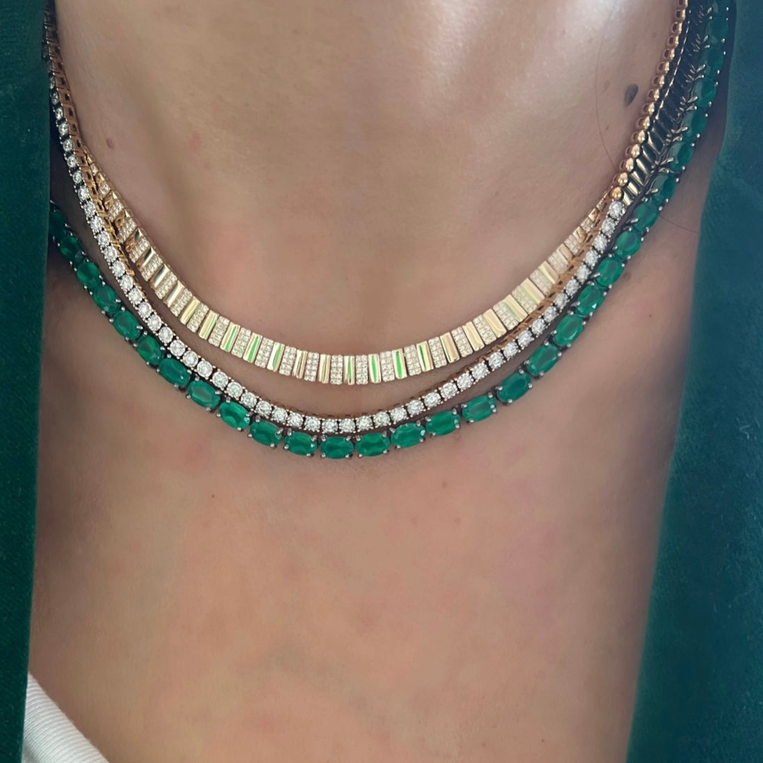 14KT Gold Diamond Liquid Gold Necklace