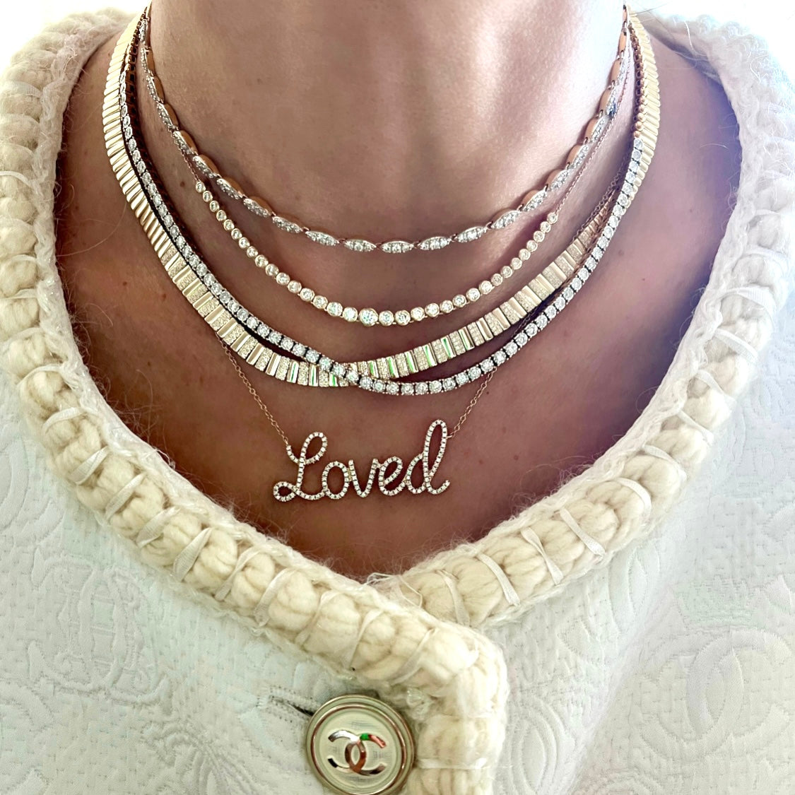 14KT Gold Diamond Liquid Gold Necklace