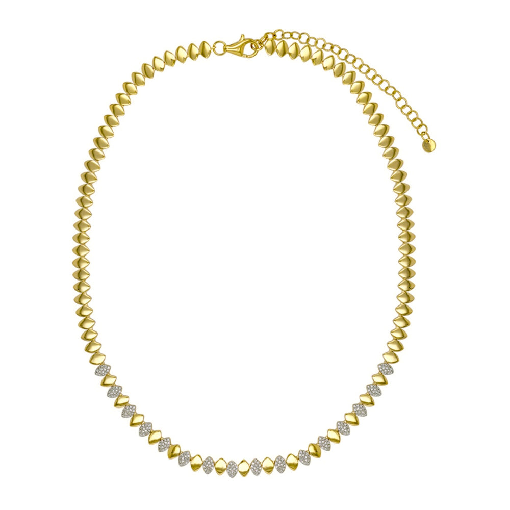 14KT Gold Diamond Marquise Look Dila Necklace