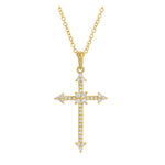 14KT Gold Diamond Cross Necklace