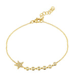 14KT Gold Diamond Shooting Star Bracelet