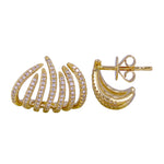 14KT Gold Diamond Claw Earrings