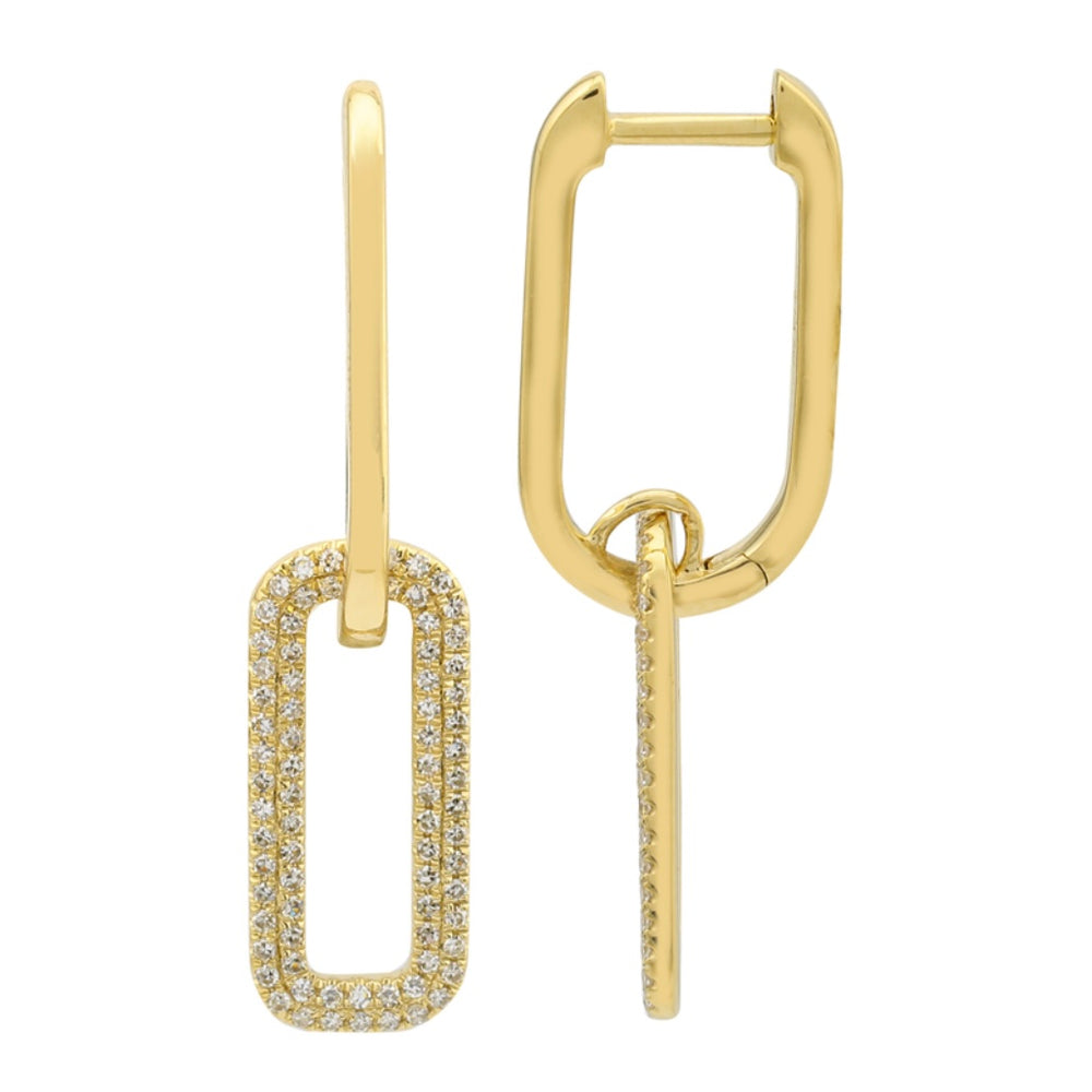 14KT Gold Diamond Emily Link Earrings