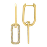 14KT Gold Diamond Emily Link Earrings