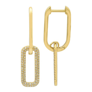 14KT Gold Diamond Emily Link Earrings